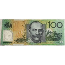 AUSTRALIA 2014 . ONE HUNDRED 100 DOLLARS BANKNOTE . STEVENS/PARKINSON . LAST PREFIX JK